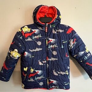 Mini Boden Red Puffer Jacket